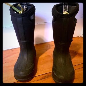 Children’s size US 11 black Bogs.